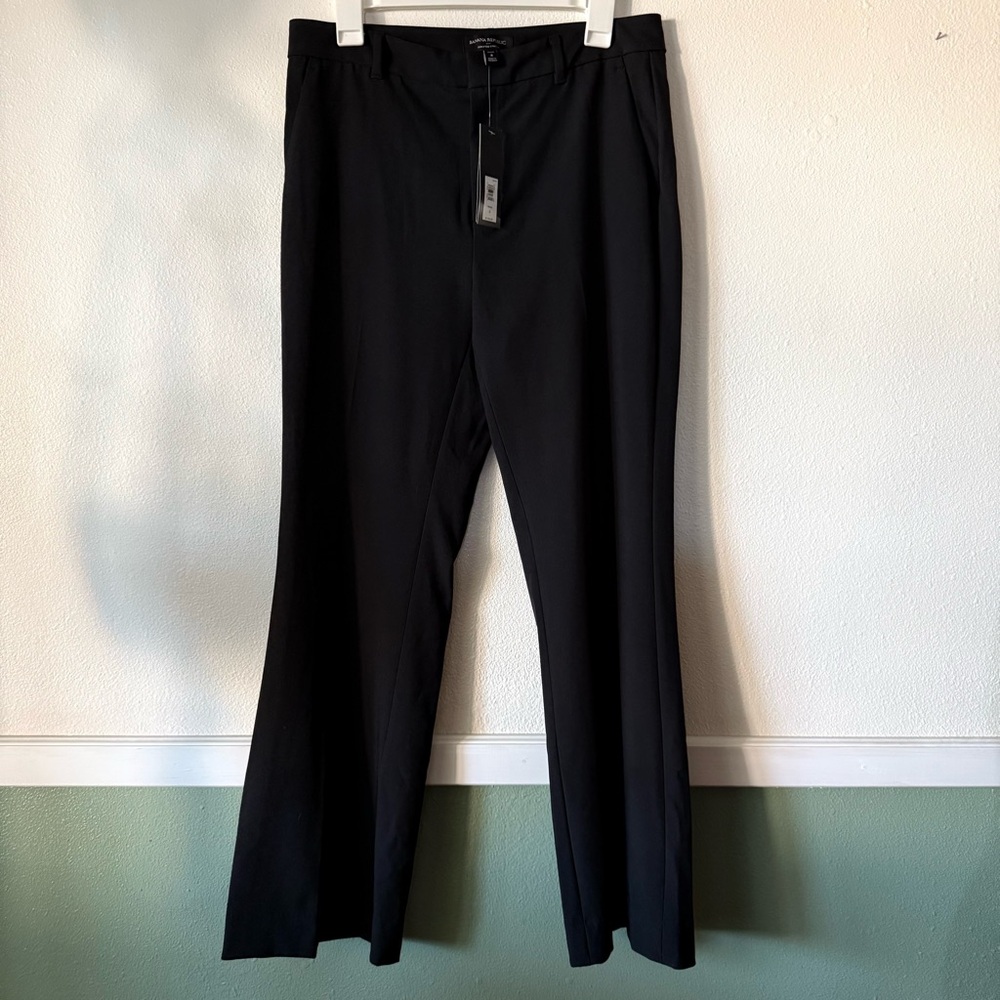 NWT Women’s Black Dress Suit Pants Flare Leg Banana Republic 8P